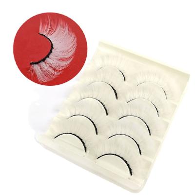 China 15-20 Times Mink Eyelash Strips Vendor Colored Eye Wholesale Lash Strips Color Pink Star False Eyelash for sale