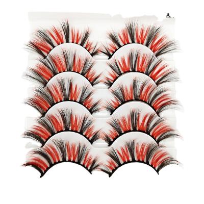 China 15-20 times 25mm color eyelash extensions handmade 3d synthetic eyelashes private label for sale