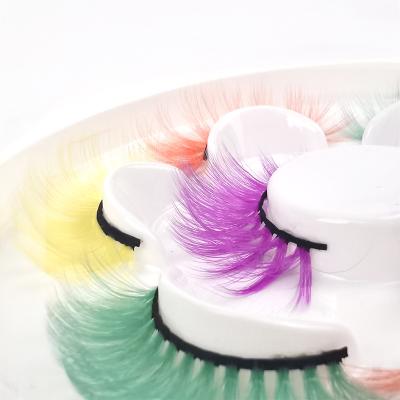 China 15-20 Times New Style Star Colors Eyelash Perming Colored Eyelashes Color Lashes With Custom Lash Boxes for sale