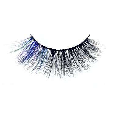 China Mink Eyelash Vendors Color Lashesfalse Logo Colored False Eyelashes 3d cruelty free eyelash custom 15-20Times for sale