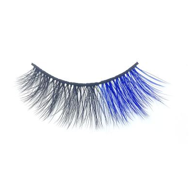 China 15-20Times Colored Lash Strips Multi Lashes Color 25mm Mink Lashes Mix Color Eyelashes for sale