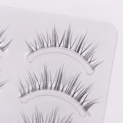 China Natural Manufacturers Lead Sales Of New Models False Eyelashes Pure Handmade Eyelashes Transparent Rods for sale