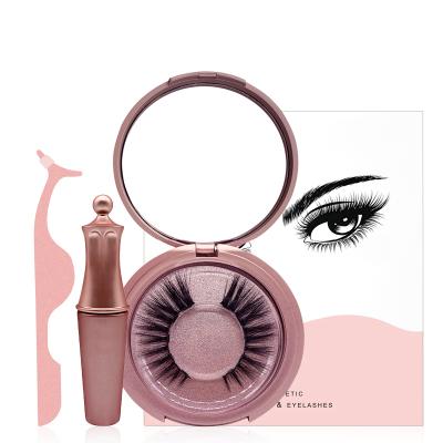 China 2021 5 Magnet Natural Soft Natural Magnetic Eyelash Set Magnet Eyelashes Box Eyelash Magnet for sale