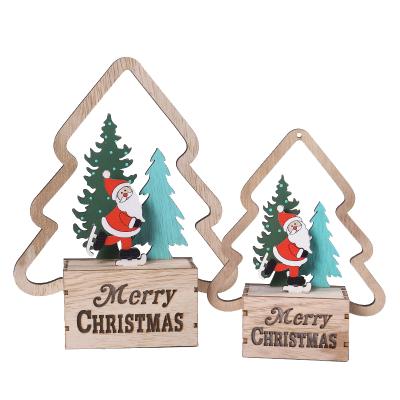 China Festival Home Decoration Wooden Christmas Tree Home Indoor Decorations for sale