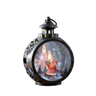 China No Flame LED Christmas Lamp Resin Snowman Stage Lamp For Christmas Gifts for sale