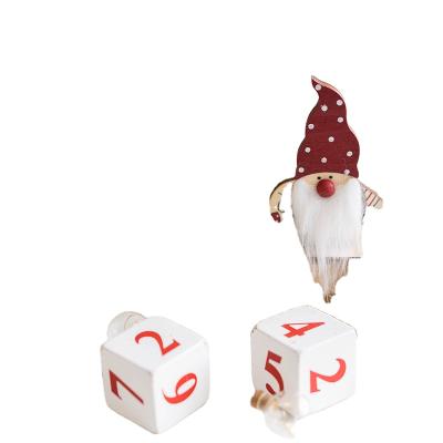 China Wooden Cones Advent Calendar Xmas Ornaments Christmas Festival Decoration Pine Tree Gnomes Creative Home Gifts for sale