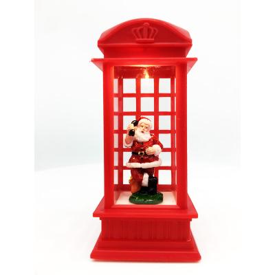 China Christmas New Small Cabin Phone Wind Lamp Old Man Snowman Decoration Ornament Shockproof Decoration Supplies for sale