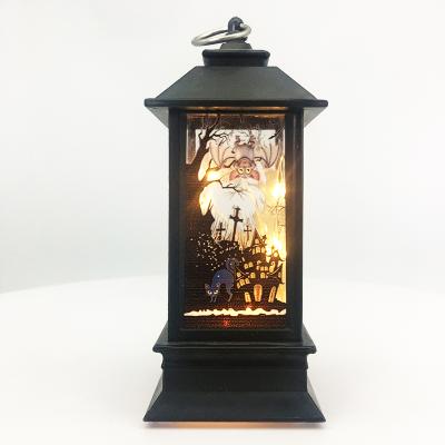 China Shockproof Halloween Decorations For Home Wind Small Square Lamp With LED Tea Light Candles For Haunted Home for sale