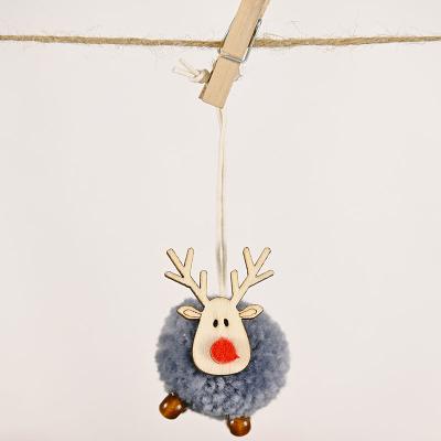 China Home Festival Decoration Christmas Felt Fawn Pendant Elk Pendant Christmas Tree Hanging Decoration for sale