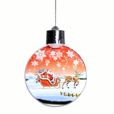 China Customized Acrylic Ornaments Lit With Hanging LED Light Christmas Decorations for sale