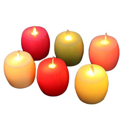 China Home Apple Swing Simulation Festival Decoration LED Candle Light Paraffin Proposal Decoration Electronic Christmas Decoration / Candle for sale