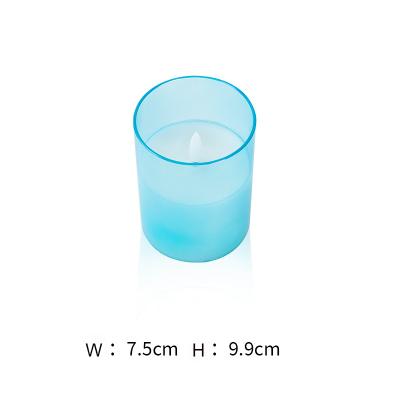 China Festival Decoration Home Blue LED Candle Battery Operated Remote Electronic Candle for sale