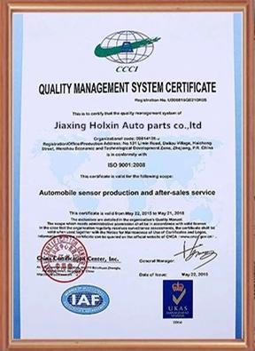 ISO9001 - Jiaxing Holxin Auto Parts Co., Ltd.