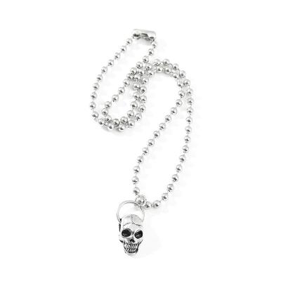 China Europe Personality Skull Pendant Vintage Style Simple Punk Men's Metal Necklace Jewelry Factory Wholesale Custom for sale