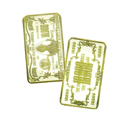 China Europe American 10 000 Commemorative Coin Presidential Square Coin Gold Plated Block for sale