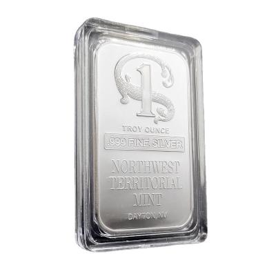 China Commemorative Europe Coin Northwest Territory Silver Bar Square Gold and Block Wish Silver Coin for sale