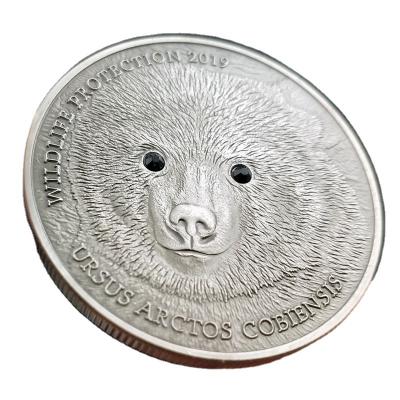 China 2019 Europe Foreign Currency Mongolian Coin Embossed Commemorative Coin Animal Embossed Coin for sale