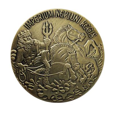 China Custom Greek Mythology Commemorative Coin Europe Neptune Commemorative Coin Poseidon Coin for sale