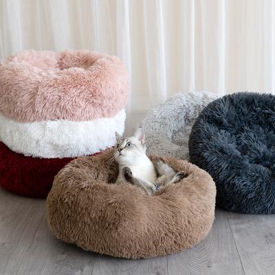 China China Manufacturer Sustainable Pet Products Soft Plush Round Memory Foam Warm Pet Sleep Dog Bed for sale