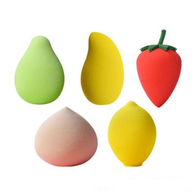 China Wholesale Custom Fruit Shape Facial Sponge Beauty Powder Blast Makeup Cosmetic Beauty Sponge With Case Box for sale