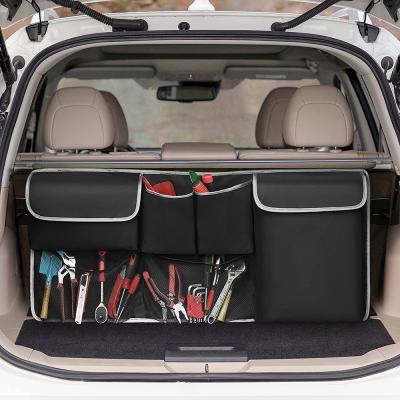 China Forest New Upgraded Car Trunk Organizer Backseat Headrest Hang Storage Bag Net Pocket 40*18 inch Camouflage 100*45cm for sale