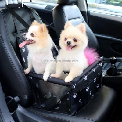 China Viable Portable Travel Car Seat Pet Carrier Bag For Small Animals Dog Cat Pocket Car Seat Anti-dirty Protector With Seat Belt Storage for sale