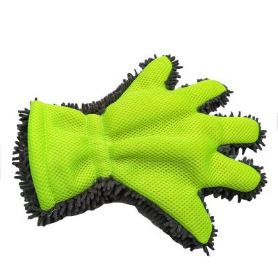 China Hot Sale Coral Velvet Chenille Car Wash Glove Washing Car Cleaning Mitt Thickened Microfiber Glove Washing Car for sale