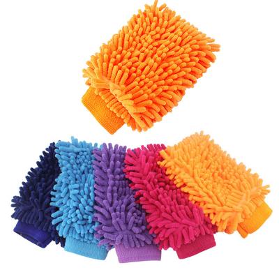 China $0.56-$0.6 Coral Velvet Chenille Microfiber Car Wash Glove Microfiberglove Microfiber Car Wash Glove Chenille Polishing Glove for sale