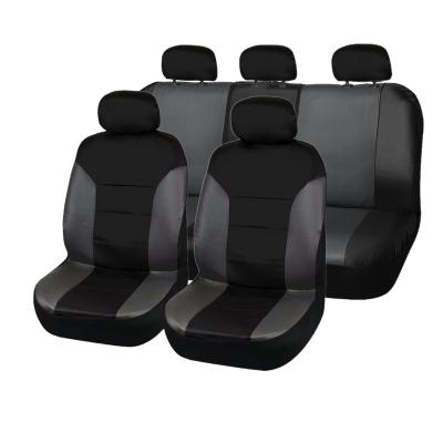 China The Four Seasons Universal Luxury Leather Car Seat Cover Four Seasons 9 Pieces Full Set Fit Car Good Front Rear Seat Cover for sale