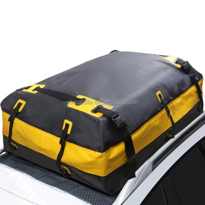 China 15 Cubic Feet 425L PVC Rain Proof Travel Luggage Camping Tent Top Carrier Bag Waterproof Car Roof Box Vehicle Cargo Carrier for sale