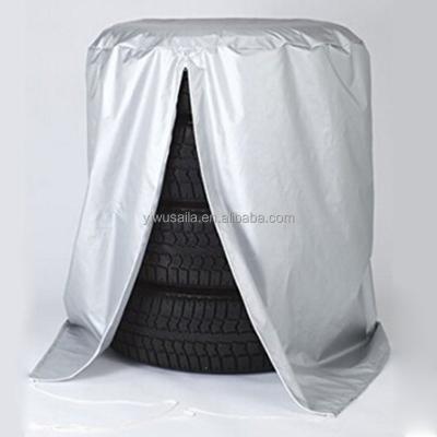 China Polyester 26 inch car tire cover spare tire cover tire cover waterproof sunscreen bag 210T dustproof fabric for sale