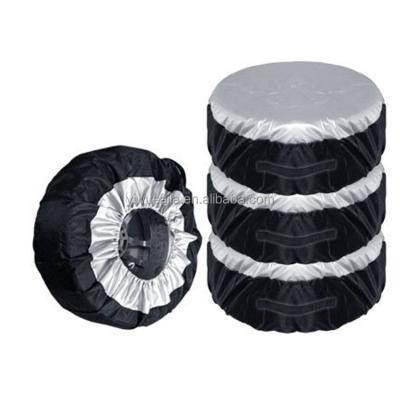 China Oxford 4 Pcs Set 23-30 Inch Waterproof Dustproof Car Tire Protect Cover Tire Universal Spare Hubcap With Storage Bag Oxford Cloth for sale