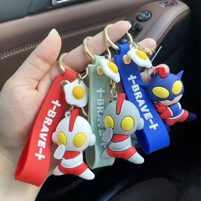 China Cute 3D Key Chain PVC Kawaii Cartoon Character Key Chain Superman Key Chain for sale