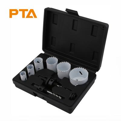 China 9PCS (22-64mm) HSS Metal Drilling Bi Metal Hole Saw Cutter Bi Metal Hole Saw Kit For Metal Wood Cutting for sale