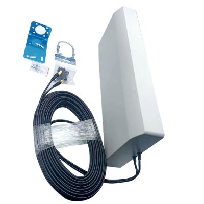 China 1700-2700MHz globe mimo panel antenna for hot selling 4G modem Huawei LTE sma male with terminal 15m 20m cables ZX-325 for sale