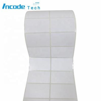 China Wholesale blank white barcode plain adhesive label for thermal transfer label sticker for godex tech center thermal printer for sale