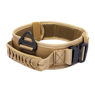 China Wholesale Pet Collar Outdoor Dog Neck Cover Explosion Proof Pad Quick Release Metal Buckle Dog Collar Custom Walking Tactical for sale