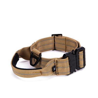 China Quick Version Tactical Night Collar Quick Release Pet Dog Collar Reflective Middle and Large Dog Collar for sale