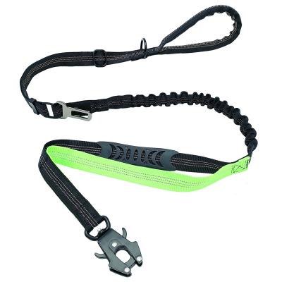 China New Metal Quick Release Frog Buckle Dog Rope Anti Riot Belt Buffer Reflective Nylon Traction Rope Dog Seat Belt Middle And Large Dogs for sale