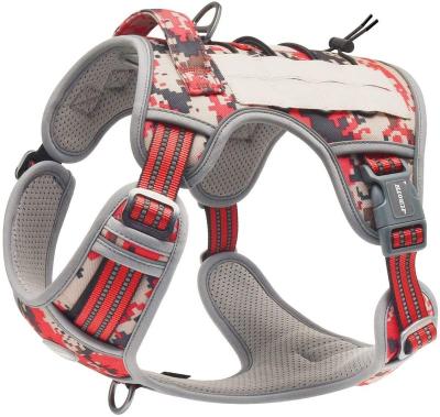 China Lights Dog Chest Harness K9 Tactical Adjustable Pet Dog Training Reflective Cooling Vest for sale