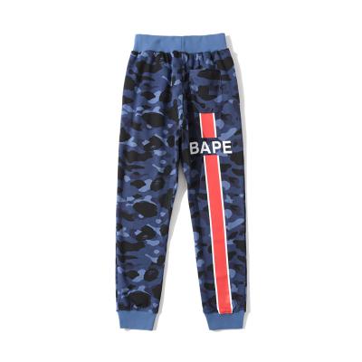 China BAPE anti-static Paris Saint Germain Co-signed blue camouflage pants male student and female couples suit casual pants bundles feet for sale