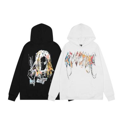 China Floral Hoodie Winter Revenge Anti-Pilling Co-Print Plus Fleece Cotton Hoodie Jumper for sale