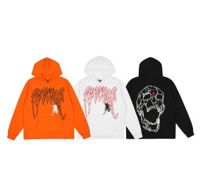 China American Anti-Pilling Revenge Smoke Skull Couples Hoodie Men And Women Loose High Street Plus Fleece Hoodie for sale