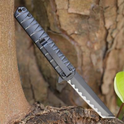 China Camping Knife Ready To Board Professional Stainless Steel Blade With All Steel Handle Tactical Camping Knife Folding Knife for sale