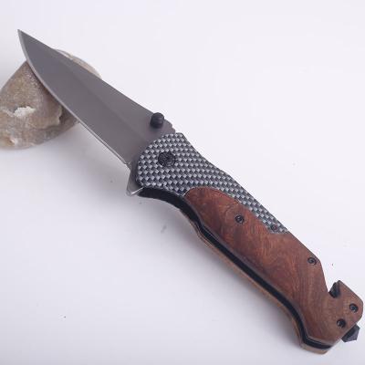 China Quick-change ready to board professional stainless steel tactical knife with carbon red wood fiber handle shadow head steel hunting knife for sale