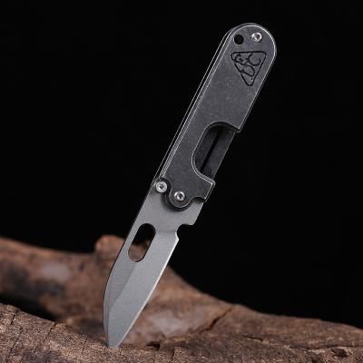 China Camping knife ready to ship professional stainless steel knife with pea handle pocket key knife steel pocket knife outside for sale