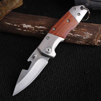 China Quick-Change Ready To Ship Professional Stainless Steel SOCOM Knife Outdoor With Wood Handle Mini Pocket Knife Knife for sale