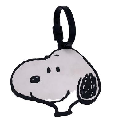 China ABS Airplane Luggage Tag Snoopy / Soft PVC Luggage Tag for sale