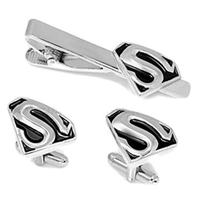 China New Design Metal Link Clip China Manufacturers Copper With Custom Color Pattern Logo Cufflinks And Link Clips Custom Set for sale