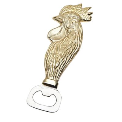 China Viable Gold Metal Rooster Bottle Opener Wine Bottle Opener Beer Bottle Opener Zinc Alloy for sale